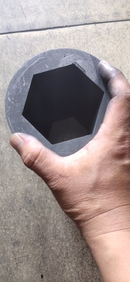 1.85g/cm3 Εσωτερικά επικαλυμμένα στρογγυλά εργαλεία εξάγωνου γραφίτη για συνεχείς χύτευσης χαλκού από άνθρακα