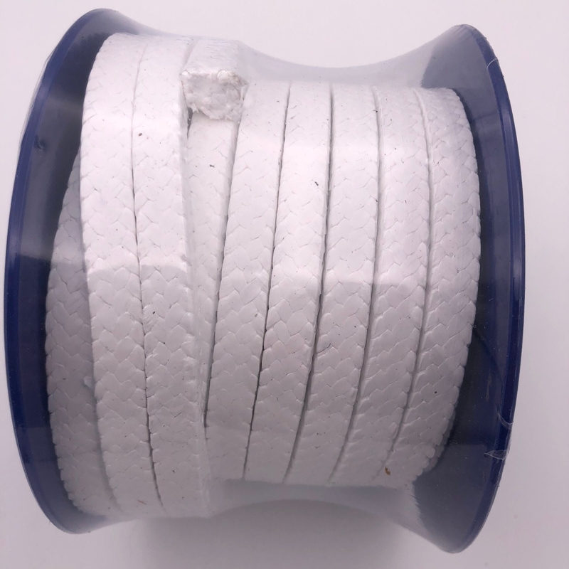 Υλικό πετρελαίου Λευκό πλεγμένο PTFE πακέτο αδένα για σφραγίδα αντλίας μεγέθους 3*3mm έως 60*60mm